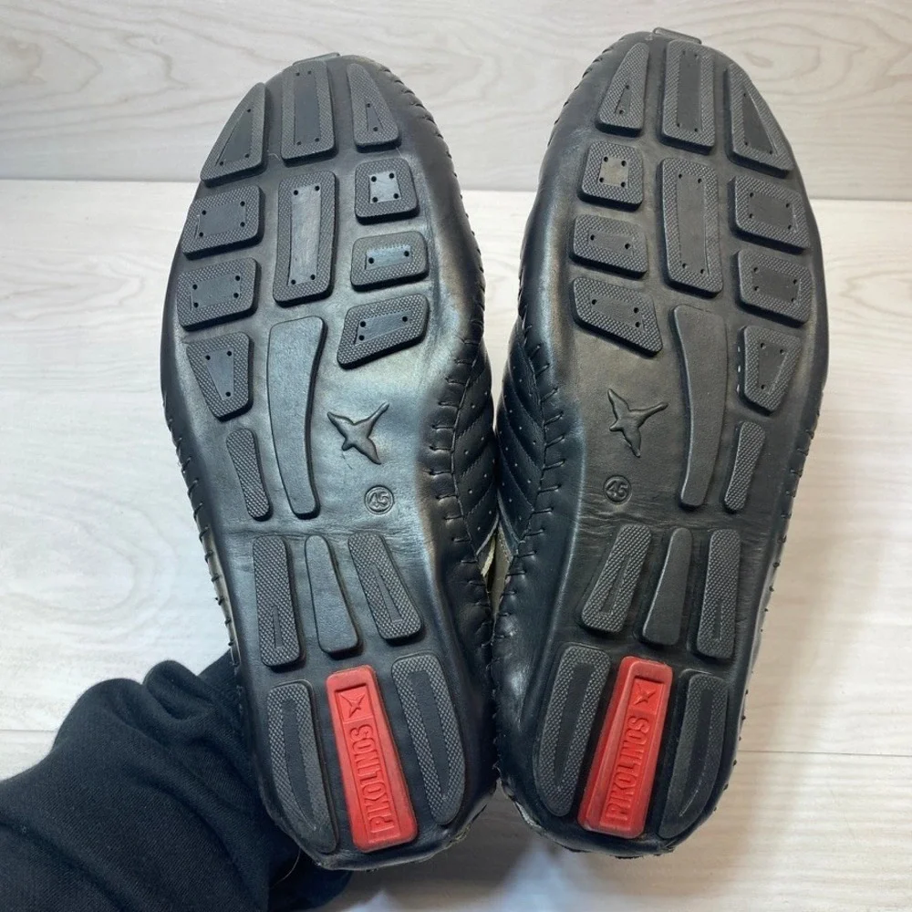 Pikolinos Mens 45 Fuencarral Driving Sneakers Leather Black Casual Comfort